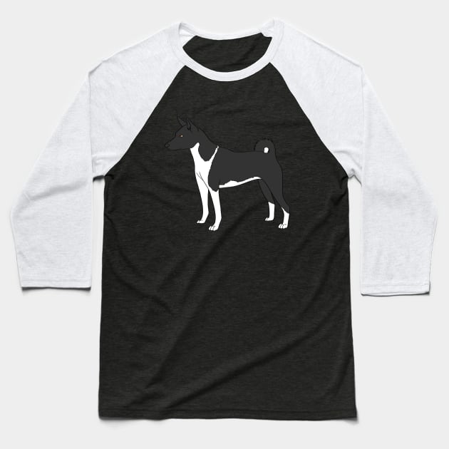 Basenji Baseball T-Shirt by Adastumae